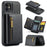 DG.MING M5 Series For iPhone 11 Wallet Case Zipper Pocket Card Slots Phone Cover - Black - 1