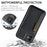DG.MING M5 Series For iPhone 11 Wallet Case Zipper Pocket Card Slots Phone Cover - Black - 6