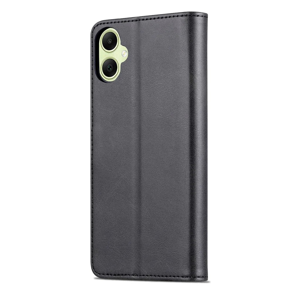 AZNS For Samsung Galaxy A05 4G Cell Phone Case PU Leather Wallet Cover with Stand - Black - 6