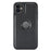 DG.MING For iPhone 11 Phone Case PU Leather Coated PC+TPU Hybrid Protective Cover - Black - 1