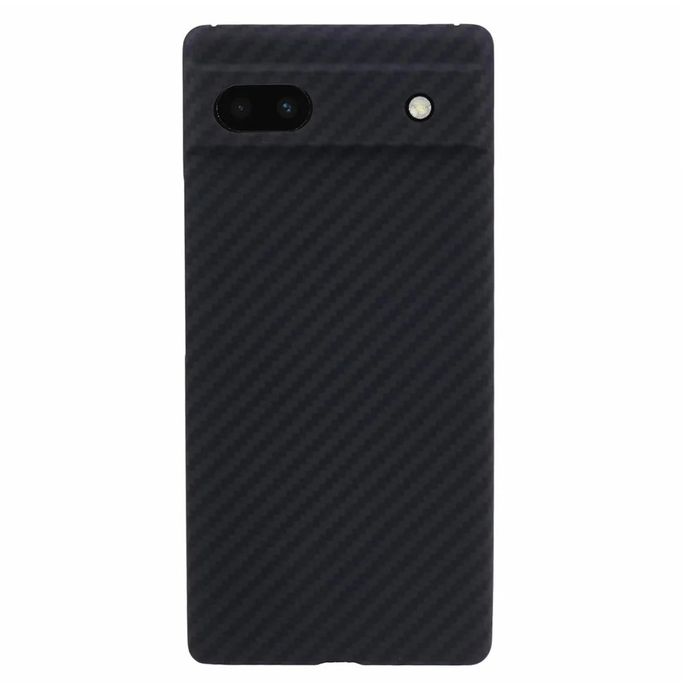 For Google Pixel 6a Black Case 1500D Coarse Texture Aramid Fiber Shockproof Phone Shell with Precise Cutout - 1