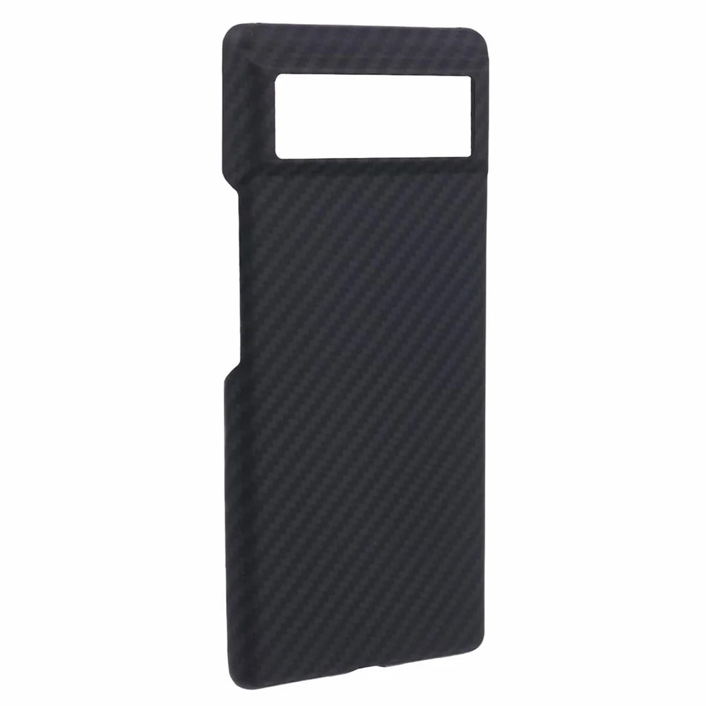 For Google Pixel 6 Black Cell Phone Cover 1500D Coarse Texture Aramid Fiber Slim-Fit Case with Big Lens Cutout - 3