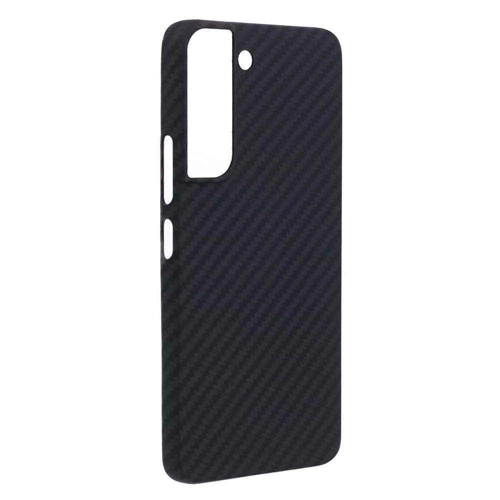 Aramid Fiber Case for Samsung Galaxy S23+ Carbon Fiber 1500D Coarse Texture Phone Cover - Black - 3