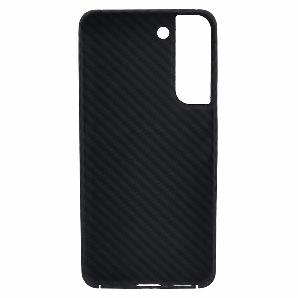 Aramid Fiber Case for Samsung Galaxy S23+ Carbon Fiber 1500D Coarse Texture Phone Cover - Black - 4