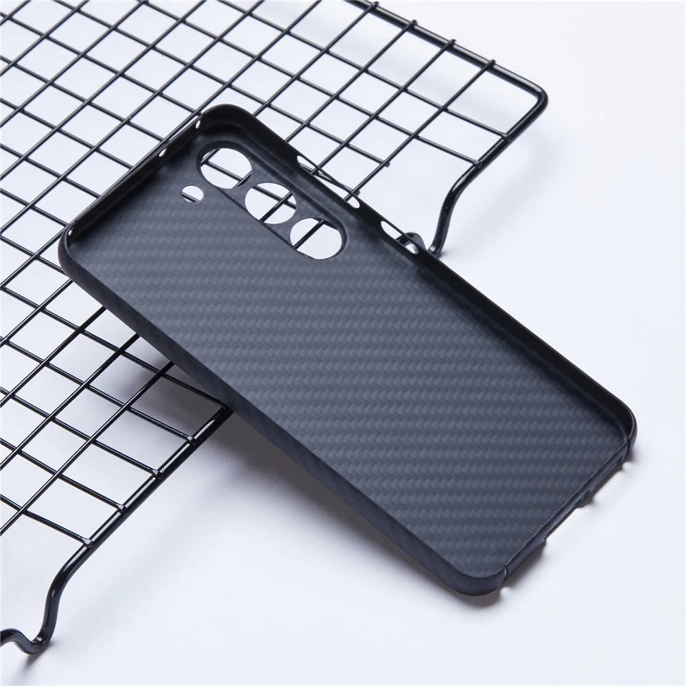 For Samsung Galaxy S23 Case 1500D Coarse Texture Aramid Fiber Smart Phone Cover with Precise Cutout - Black - 3