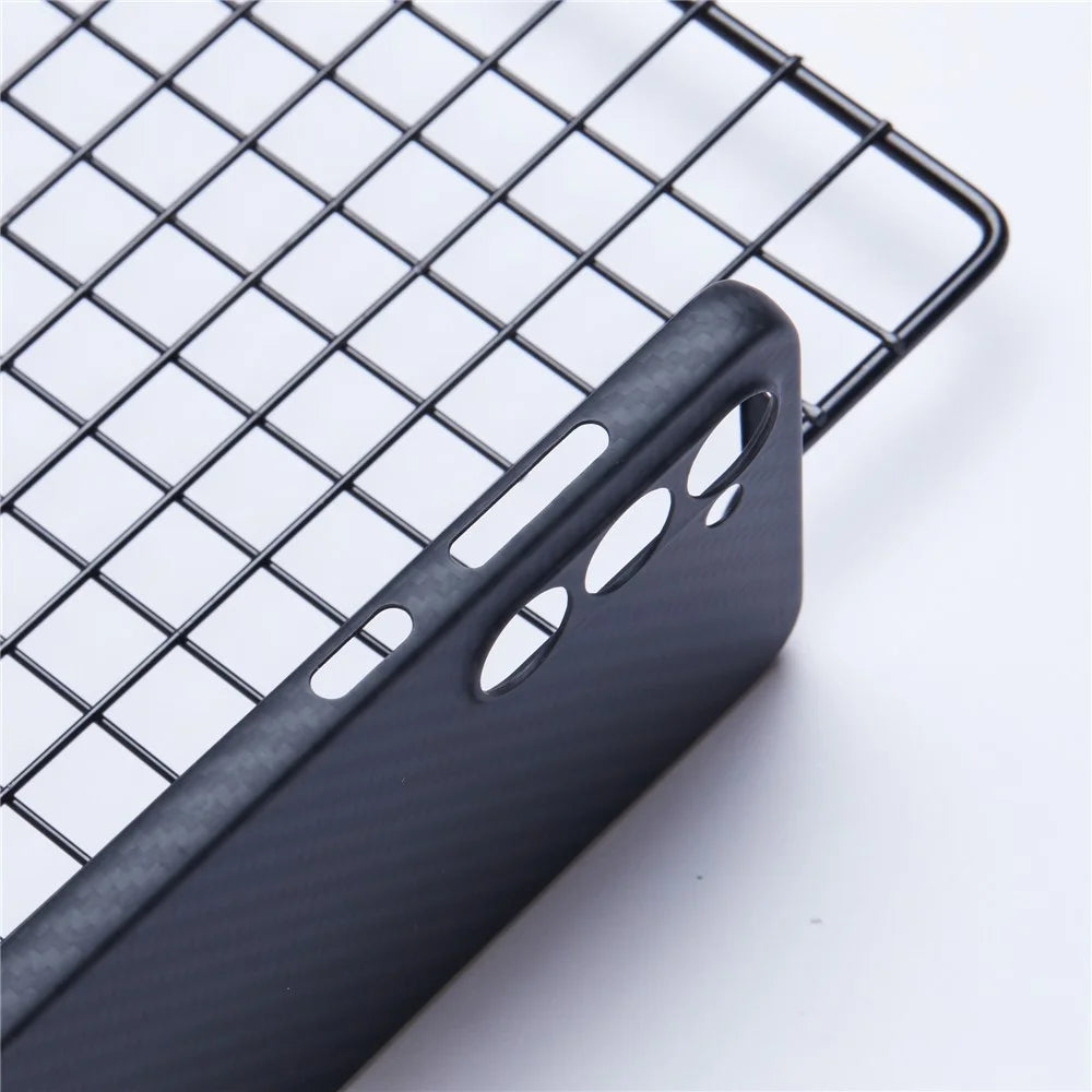 For Samsung Galaxy S23 Case 1500D Coarse Texture Aramid Fiber Smart Phone Cover with Precise Cutout - Black - 6