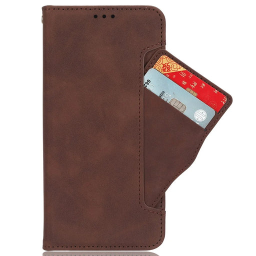 For Infinix Smart 8 4G X6525 / Smart 8 HD 4G Case Anti-Collision Multiple Card Slots Cell Phone Guard Cover - Brown - 2