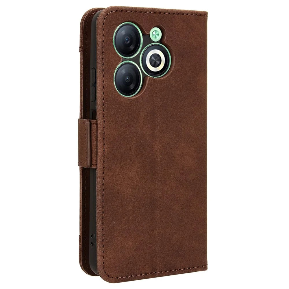 For Infinix Smart 8 4G X6525 / Smart 8 HD 4G Case Anti-Collision Multiple Card Slots Cell Phone Guard Cover - Brown - 7