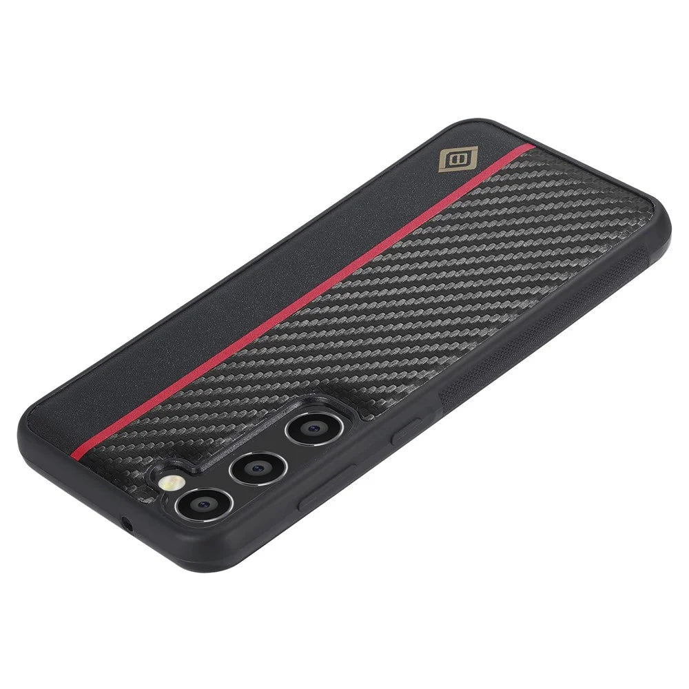 LC.IMEEKE For Samsung Galaxy S24+ Case Carbon Fiber Texture PU Leather+TPU+EVA Phone Cover - 5