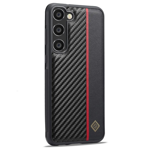 LC.IMEEKE Carbon Fiber Texture Case for Samsung Galaxy S24 Shell PU Leather+TPU+EVA Phone Cover - 2