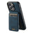 SUTENI H16 For iPhone 13 Pro 6.1 inch Cell Phone Cases Magnetic PU Leather Kickstand Protective Shell - Blue - 2