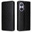 For Blackview A200 Pro Leather Wallet Phone Case Viewing Stand Cover - Black - 1