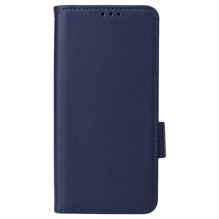 For OnePlus Ace 2 Pro 5G Phone Case PU Leather Flip Folio Wallet Cover - Dark Blue - 5