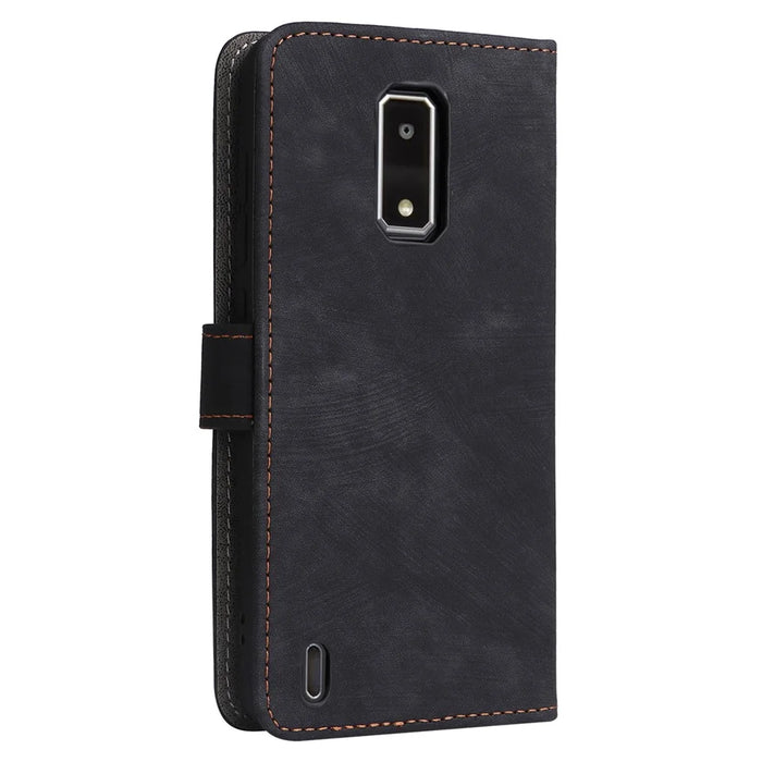 For BLU View 4 (B135DL) / View 2 (2023) RFID Blocking Phone Case PU Leather Flip Wallet Cover - Black - 7