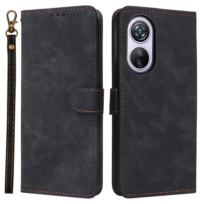 For Blackview A200 Pro Cell Phone Case RFID Blocking Wallet Anti-drop Cover with Strap - Black - 1