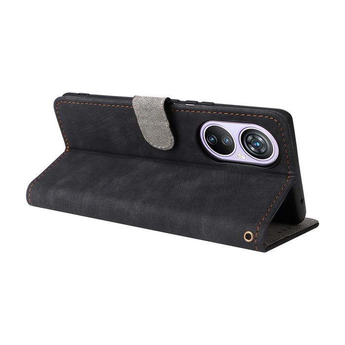 For Blackview A200 Pro Cell Phone Case RFID Blocking Wallet Anti-drop Cover with Strap - Black - 4
