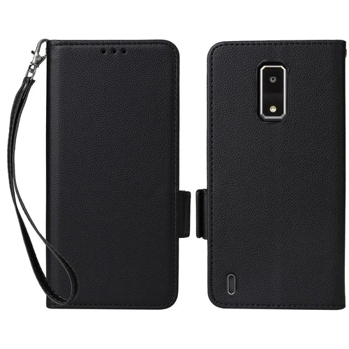 For BLU View 4 / View 2 (2023) Wallet Phone Case PU Leather Magnetic Closure Folio Cover - Black - 1