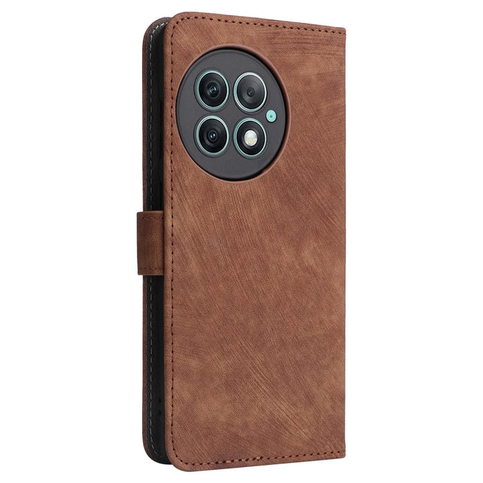 For OnePlus Ace 2 Pro 5G RFID Blocking Wallet Cell Phone Case PU Leather Shell with Strap - Brown - 7