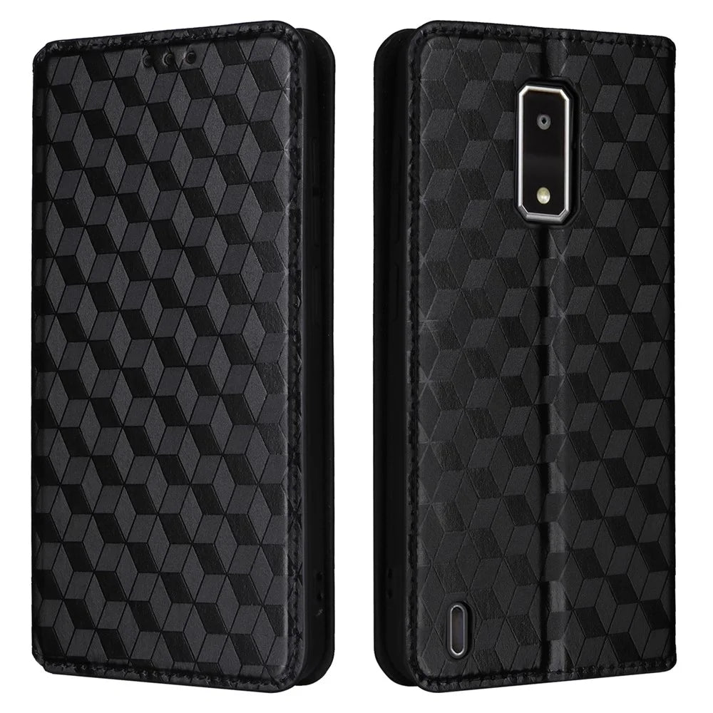 For BLU View 4 / View 2 (2023) Wallet Phone Case Folio PU Leather Cover - Black - 1