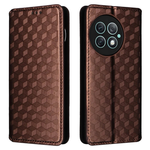 For OnePlus Ace 2 Pro 5G PU Leather Cover Magnetic Cell Phone Case Wallet - Brown - 1