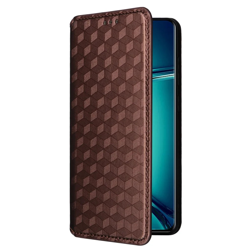 For OnePlus Ace 2 Pro 5G PU Leather Cover Magnetic Cell Phone Case Wallet - Brown - 5