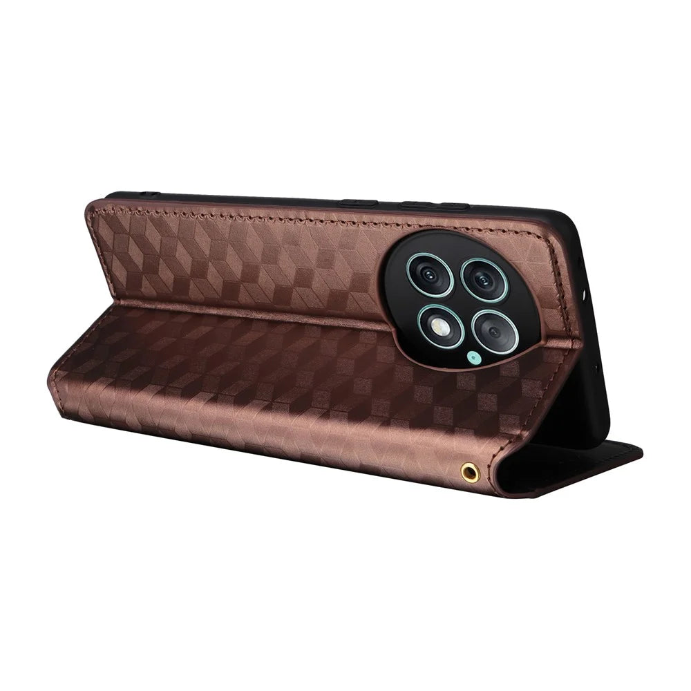 For OnePlus Ace 2 Pro 5G PU Leather Cover Magnetic Cell Phone Case Wallet - Brown - 4