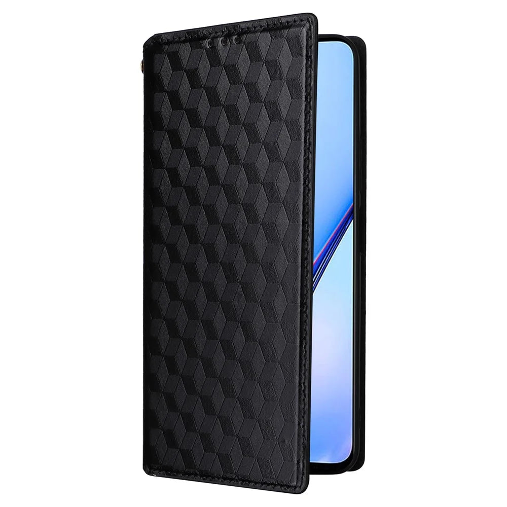For Realme 11 5G (Global) / 11x 5G Wallet Case PU Leather Stand Flip Phone Cover - Black - 5
