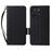 For Realme 11 4G (159.9x73.3x7.95mm) PU Leather Case Wallet Flip Protective Phone Cover - Black - 1