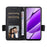 For Realme 11 4G (159.9x73.3x7.95mm) PU Leather Case Wallet Flip Protective Phone Cover - Black - 2