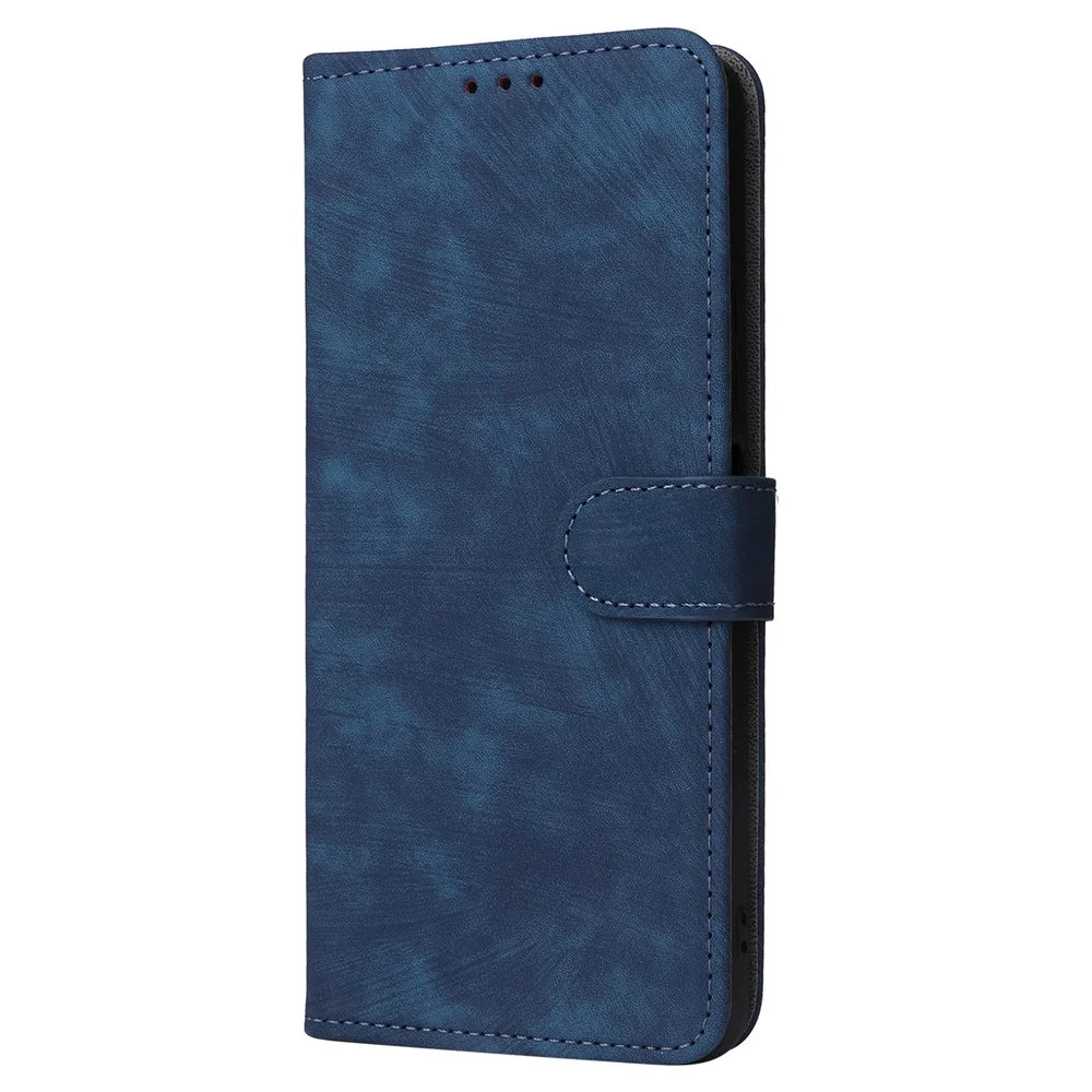 For Realme 11 5G (Global) / 11x 5G Leather Case RFID Blocking Stand Magnetic Closure Phone Cover - Blue - 6