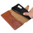 For Samsung Galaxy S24 Case Leather Crocodile Texture Phone Stand Cover - Brown - 4