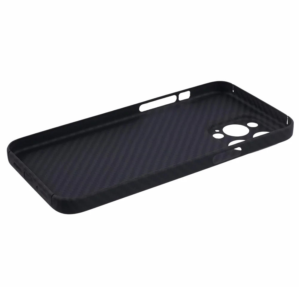 Phone Case for iPhone 15 Pro Max Cover Matte Black 1500D Coarse Texture Aramid Fiber Precise Cutout Shell - 4