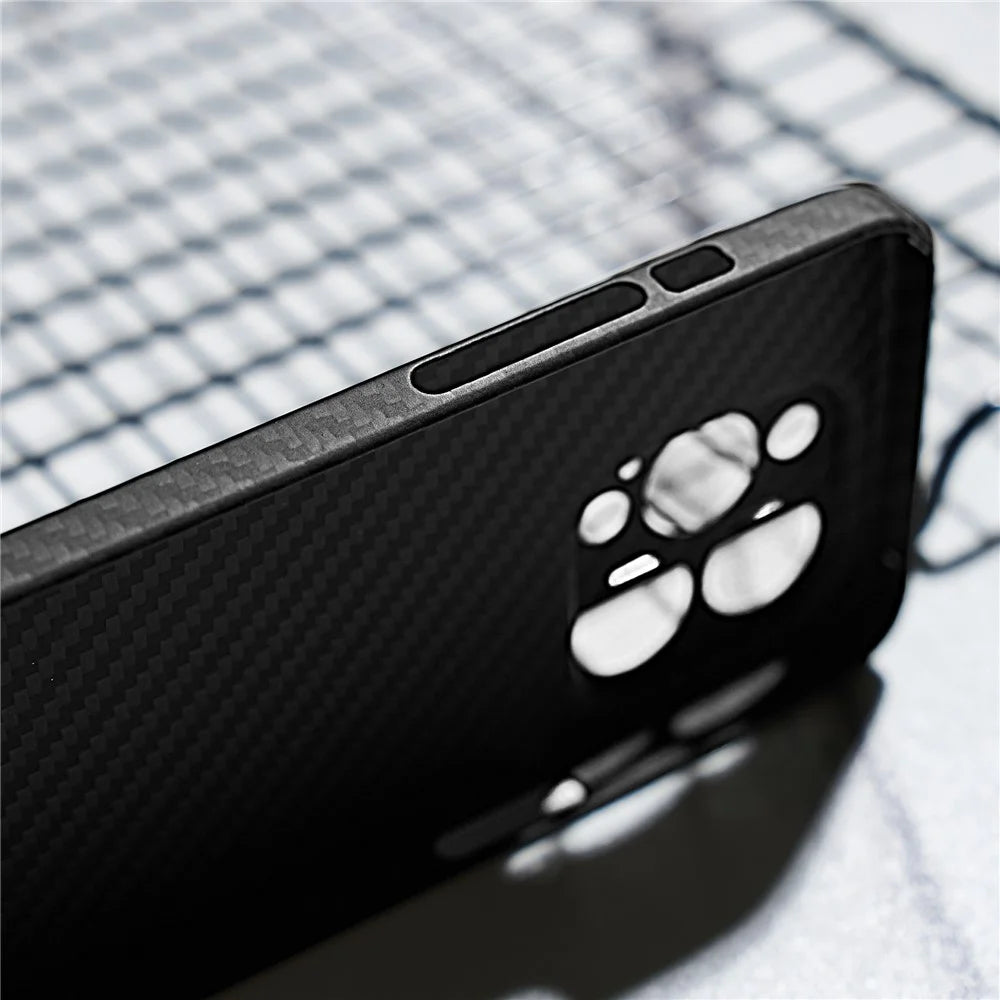 For iPhone 15 Pro Cover 1500D Coarse Texture Aramid Fiber Precise Cutout Phone Protective Shell - Matte Black - 6