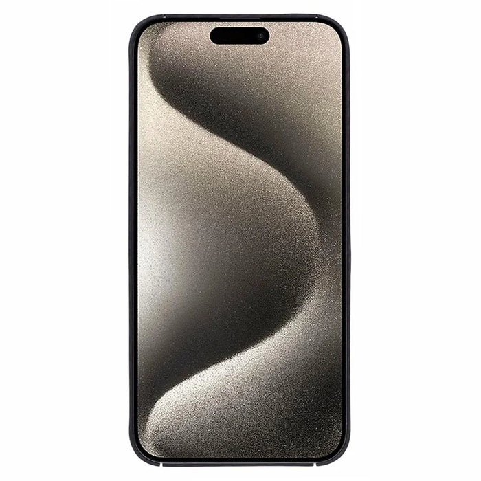 For iPhone 15 Pro Max Case 1500D Coarse Texture Aramid Fiber Phone Cover Compatible with MagSafe - Matte Black - 3