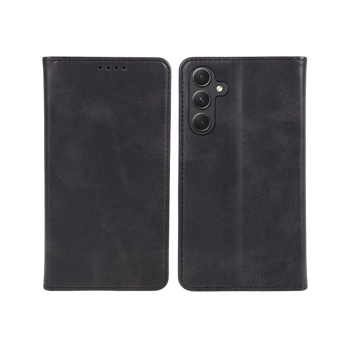 For Samsung Galaxy S24 Case Anti-Scratch TPU + PU Leather Mobile Phone Cover - Black - 1