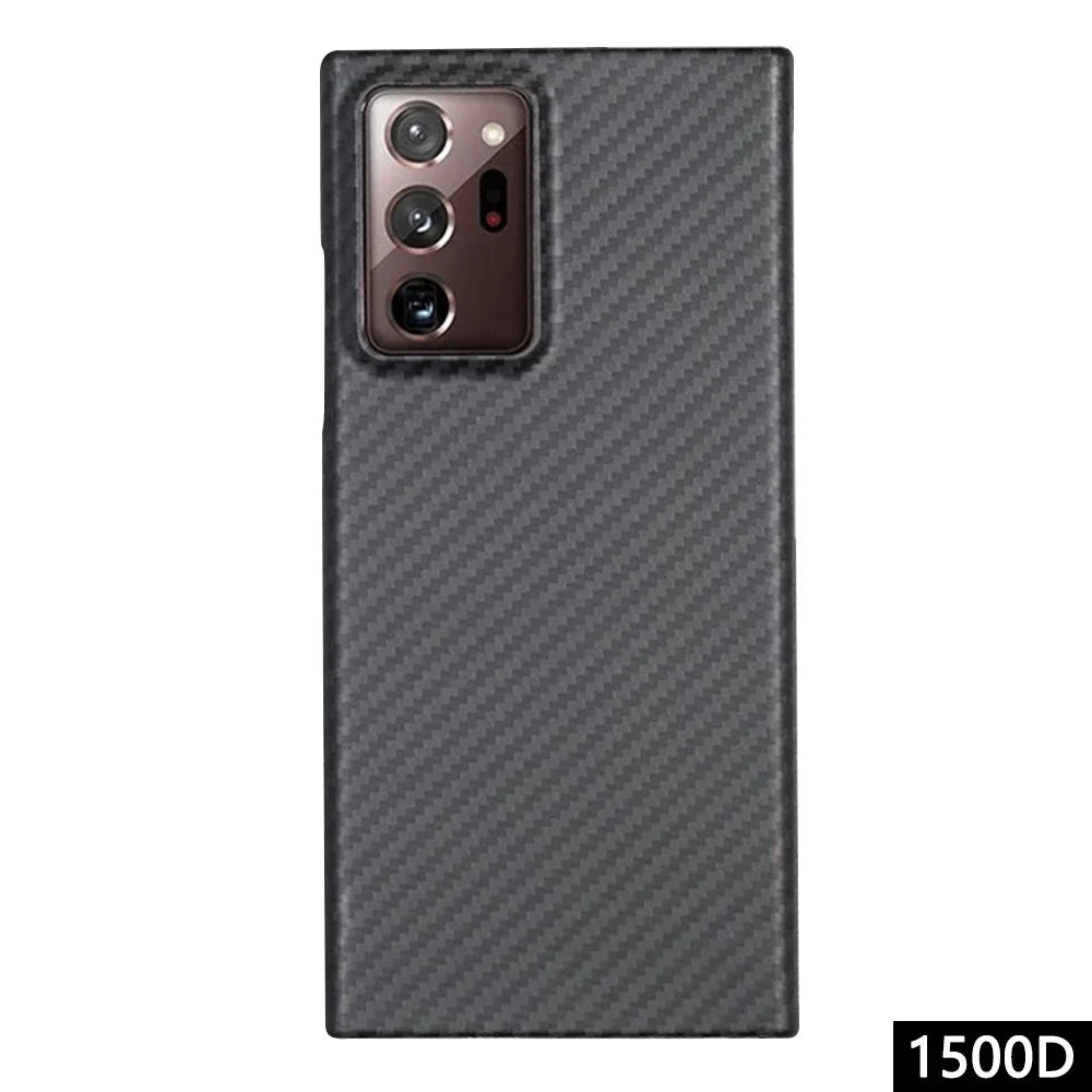 For Samsung Galaxy Note20 Ultra 5G / Note20 Ultra Case 1500D Coarse Texture Black Aramid Fiber Phone Cover - 1