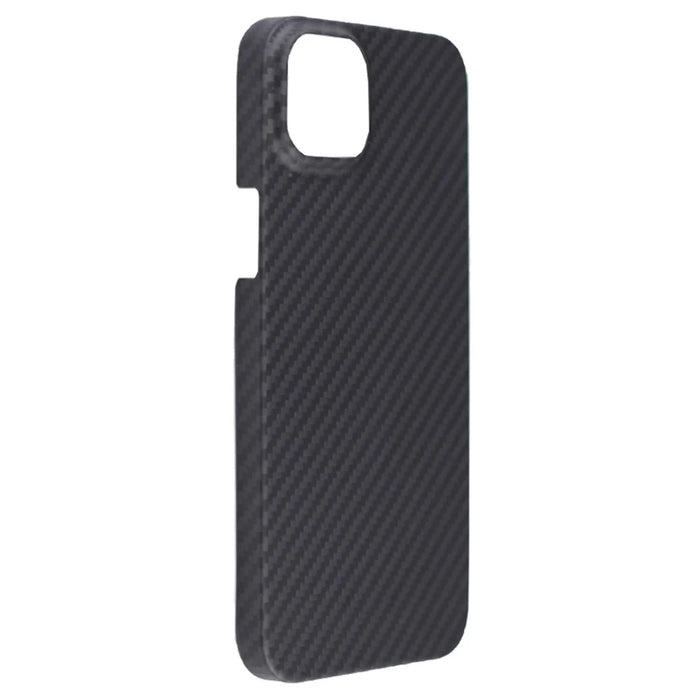 For iPhone 13 Case 1500D Coarse Texture Aramid Fiber Phone Cover with Big Lens Cutout - Black - 3
