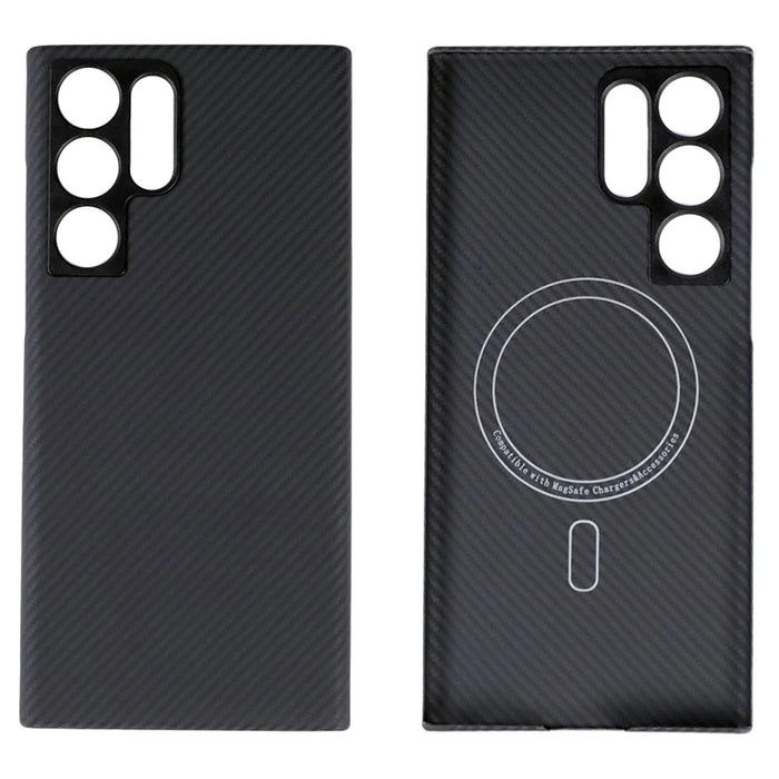 For Samsung Galaxy S23 Ultra Magnetic Case Precise Cutouts 600D Fine Textured Aramid Fiber Phone Cover - 2