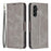 For Samsung Galaxy A35 5G Case Wallet Stand Leather Cover - Grey - 1