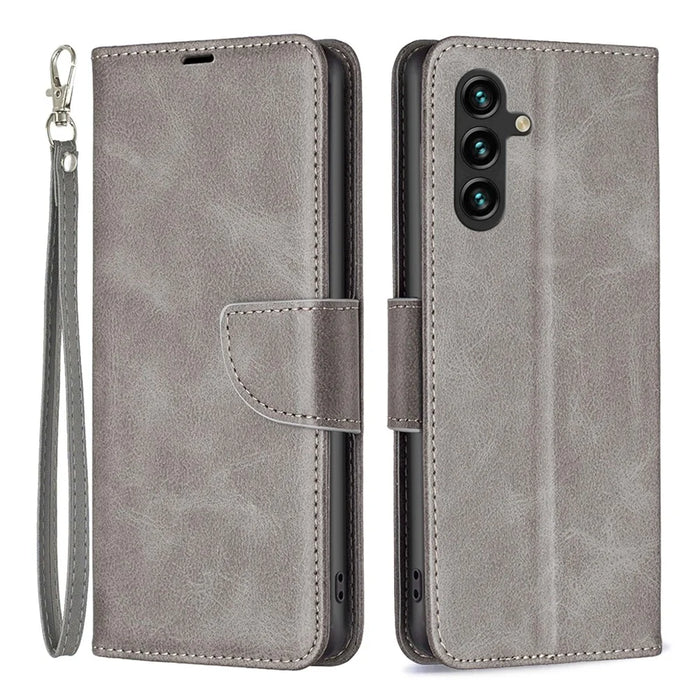 For Samsung Galaxy A35 5G Case Wallet Stand Leather Cover - Grey - 1