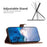 For Samsung Galaxy A35 5G Case Imprinted Grid Wallet Leather Cover - Brown - 3