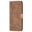 For Samsung Galaxy A35 5G Case Imprinted Grid Wallet Leather Cover - Brown - 7