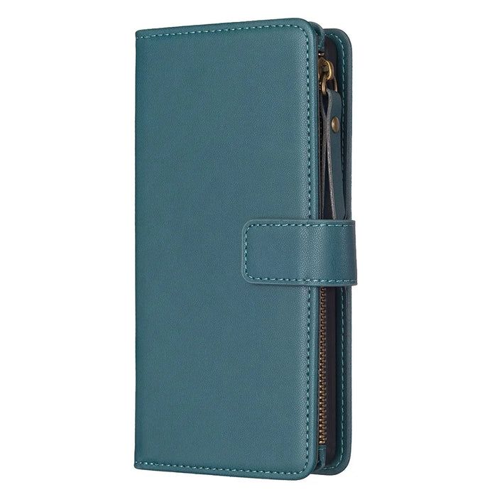 BF Style-19 For Samsung Galaxy A35 5G Case Zipper Pocket Phone Leather Cover - Green - 6