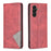 For Samsung Galaxy A35 5G Case Card Holder Magnetic Closing Leather Cover - Red - 1