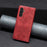 For Samsung Galaxy A35 5G Case Card Holder Magnetic Closing Leather Cover - Red - 6