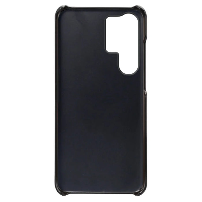 For Samsung Galaxy S24 Ultra Phone Back Protector PU+Hard PC Case with Dual Card Slots - Black - 4