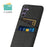 For Samsung Galaxy S24 Case Anti-Scratch Phone Cover PC+Cloth Shell with 2 Card Slots - Black - 2