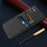 For Samsung Galaxy S24 Case Anti-Scratch Phone Cover PC+Cloth Shell with 2 Card Slots - Black - 5