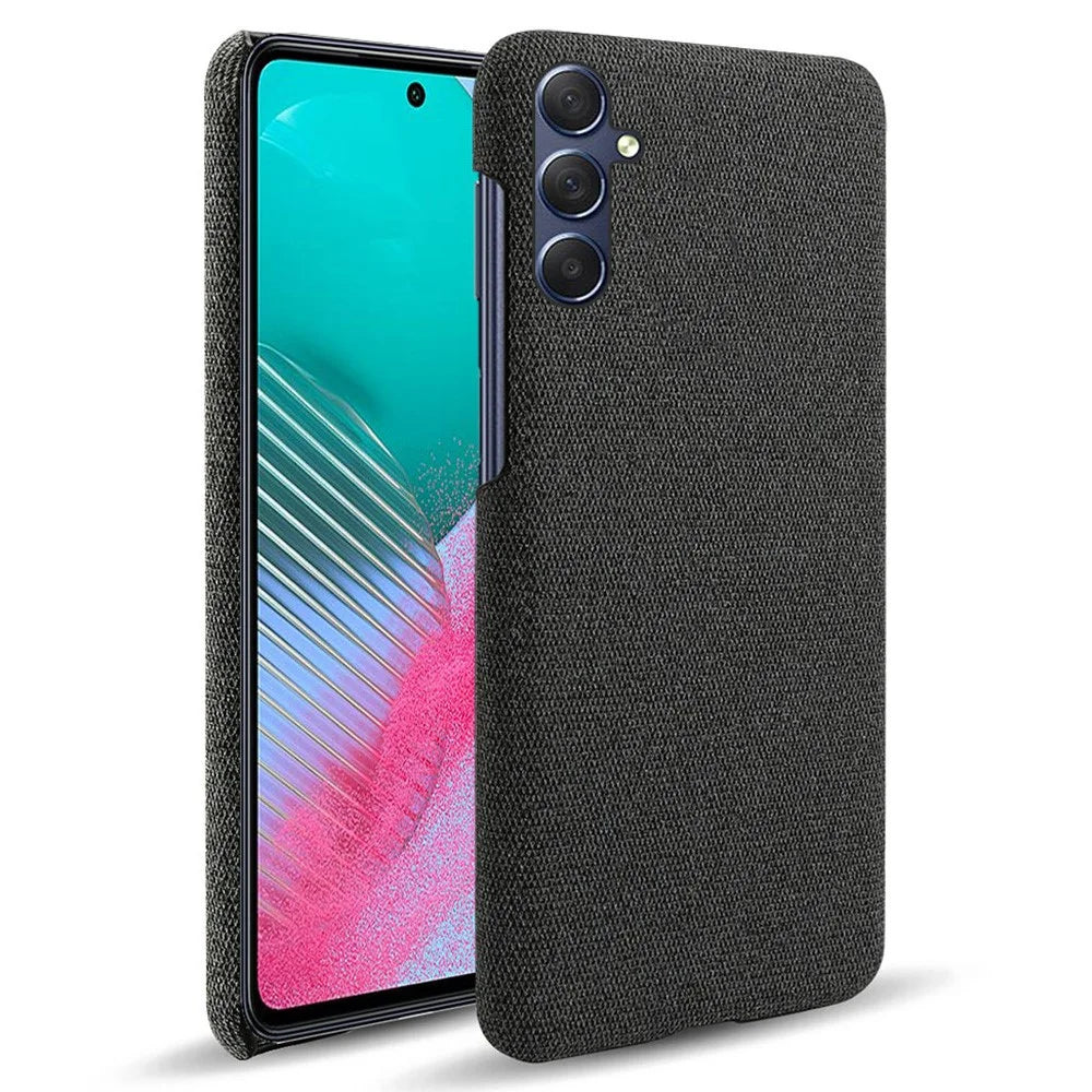 Anti-Scratch Phone Cover for Samsung Galaxy S24+ Case Slim Cloth+PC Shell - Black - 1
