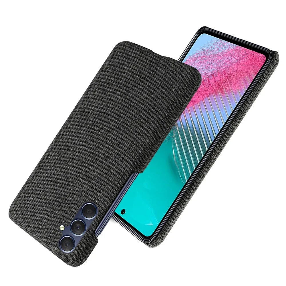 Anti-Scratch Phone Cover for Samsung Galaxy S24+ Case Slim Cloth+PC Shell - Black - 2